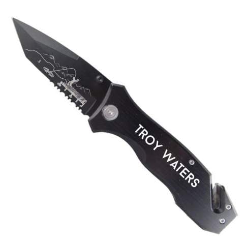 Engraved Fisherman Tactical Rescue Knife