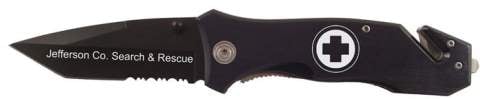 EMT Medic Black Rescue Knife