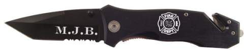Maltese Cross Black Rescue Knife