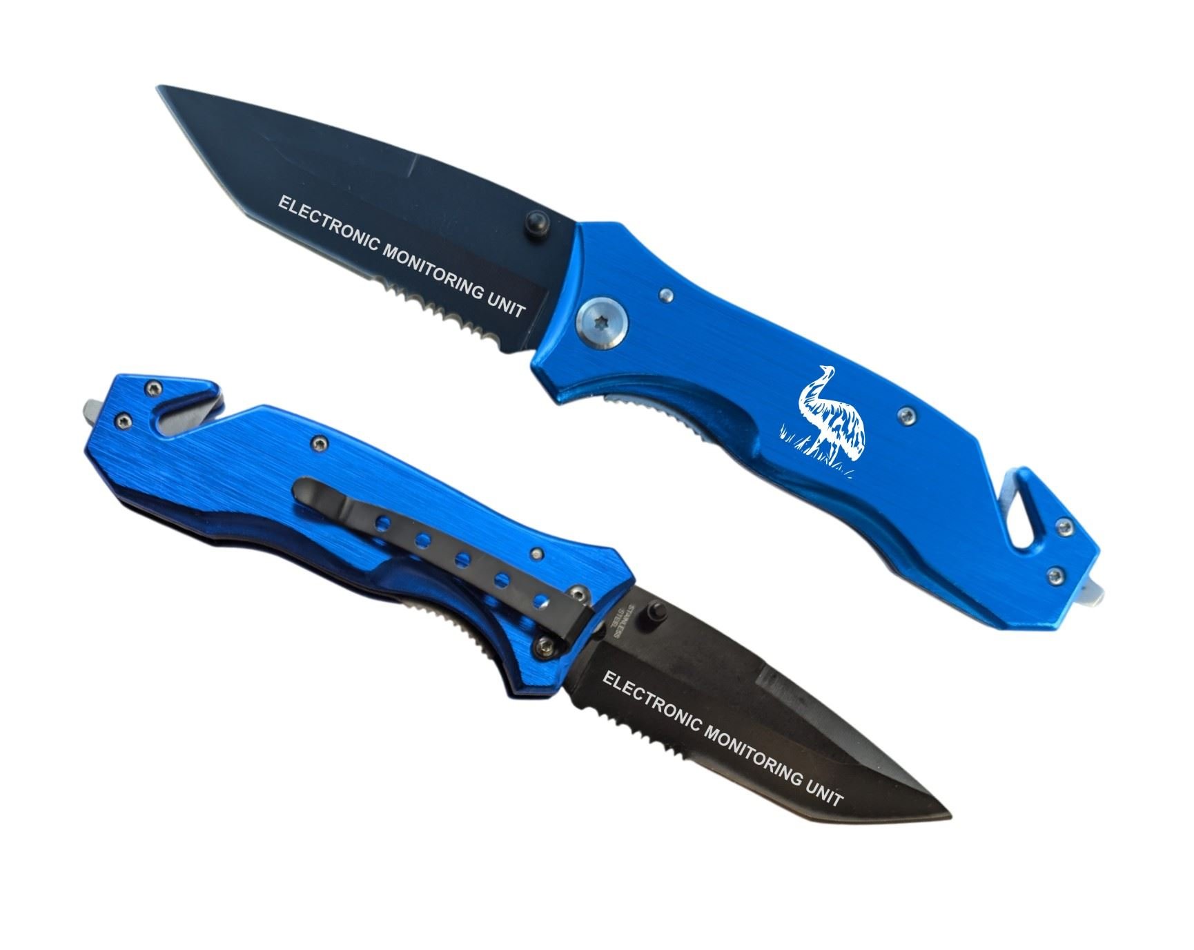 Personalized Blue Rescue Knife