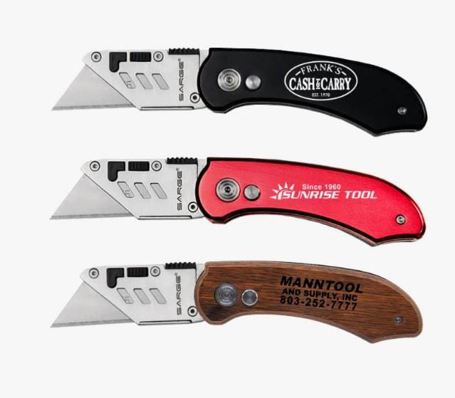 UtilityPro Personalized Push Button Locking Blade Utility Box Cutter