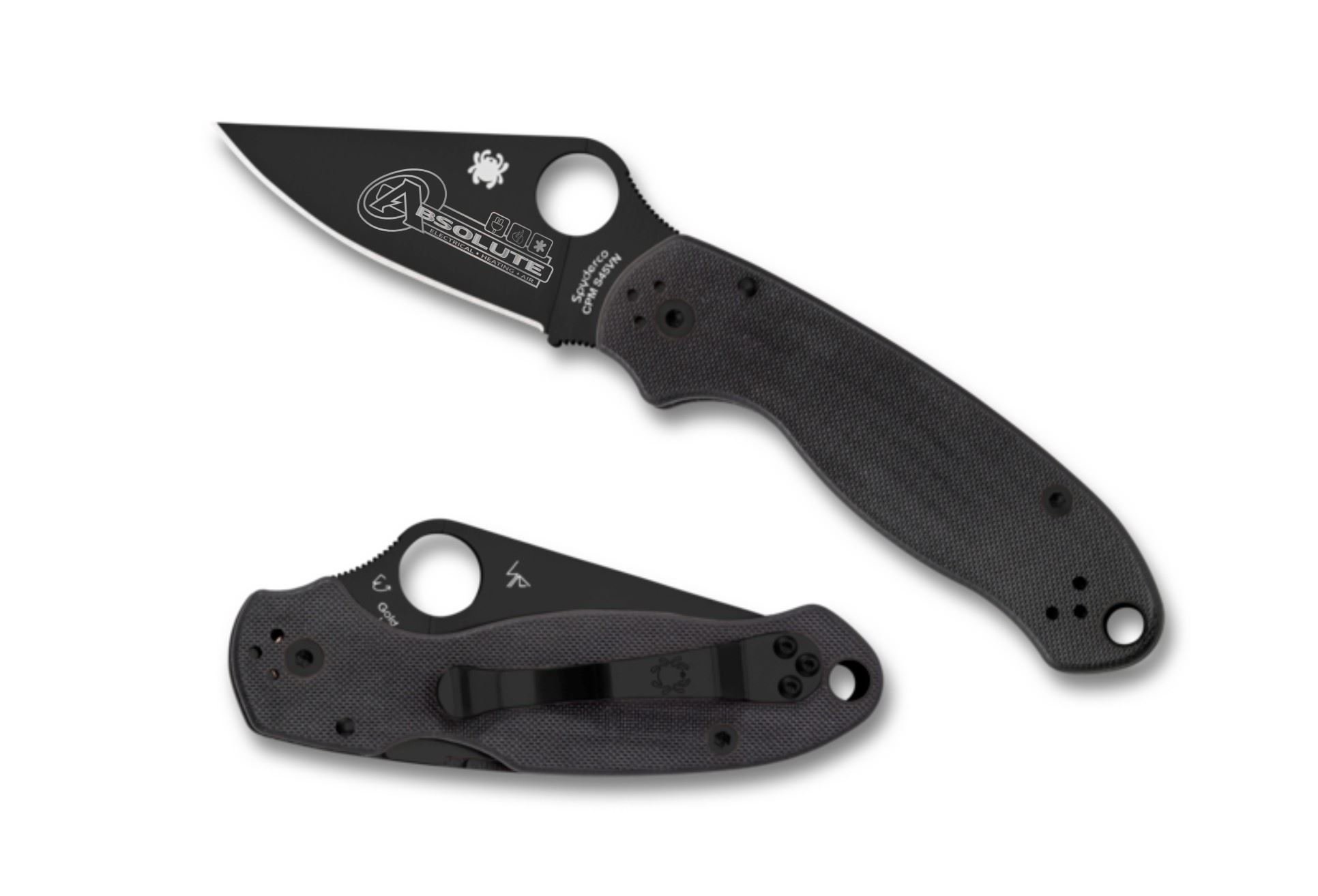Spyderco Para 3 Black G-10 Handle C223GBK