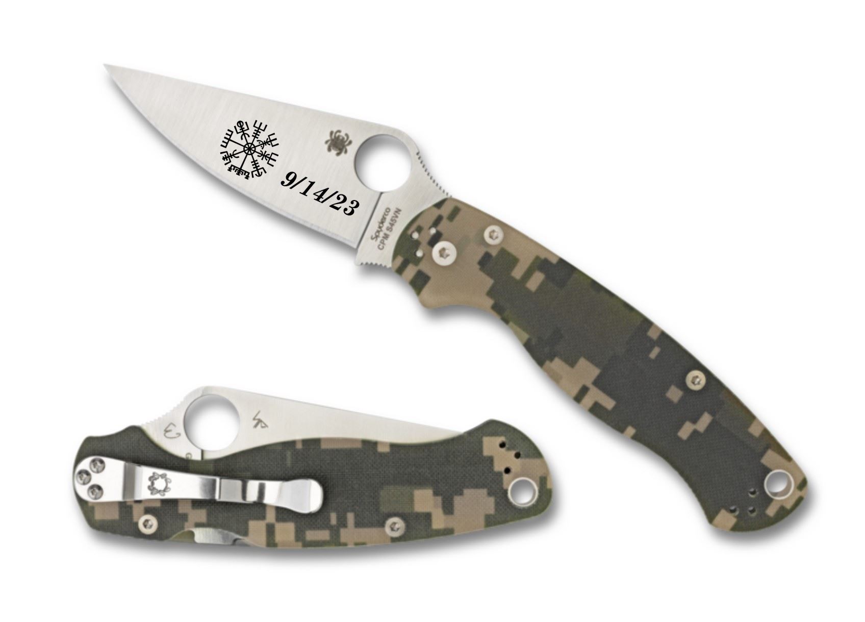 Spyderco Para Military 2 G-10 Digital Camo Handle C81GCMO2