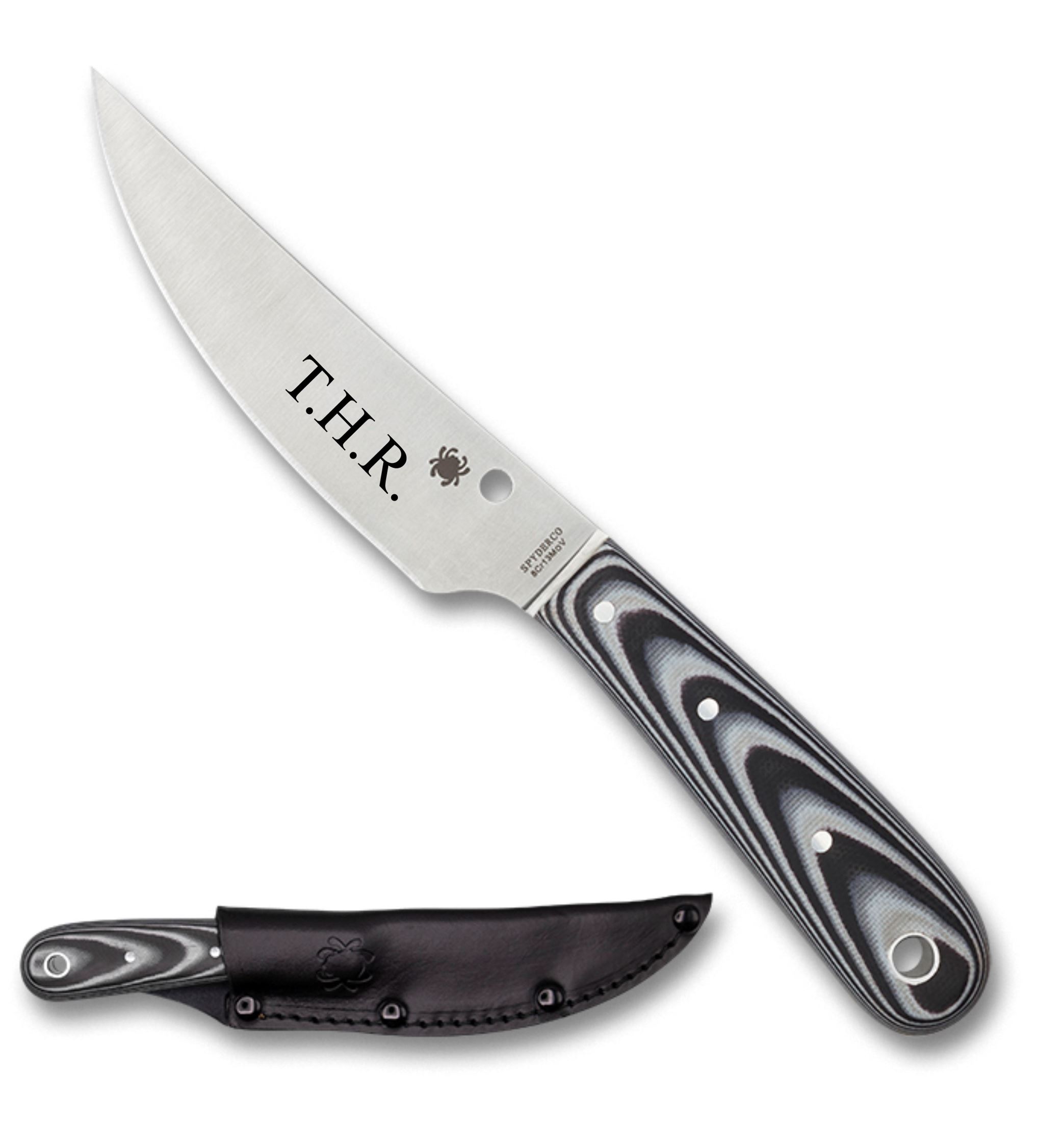 Personalized Spyderco Bow River Fixed Blade FB46G