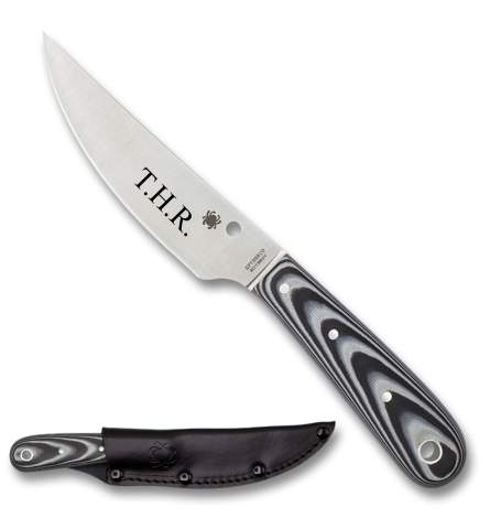 Personalized Spyderco Bow River Fixed Blade FB46G