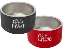 Sturdy Custom Engraved 18oz Stainless Steel Pet Bowl