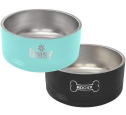 Premium Personalized 64oz Stainless Steel Pet Bowl