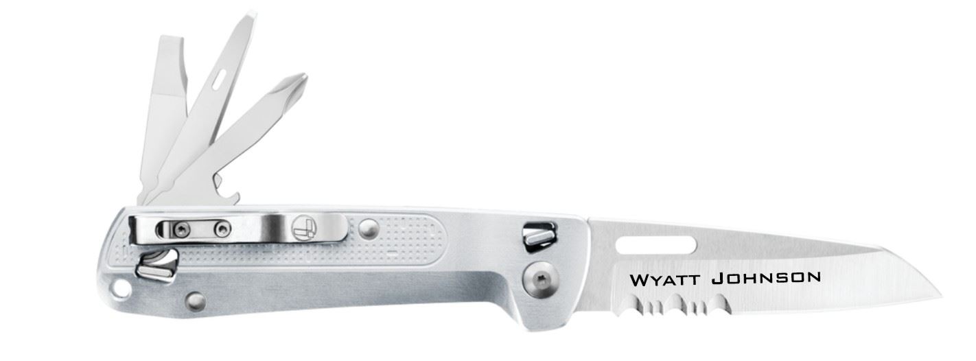 LEATERMAN Tool No.FRK4X-SVフリーＫ4ＸシルバーStainless Steel アルマイトハンドル・全長；11.5ｃｍ.9機能・Weight;156gr. FREE® K4X | Multi-Purpose Knifes | Leatherman​​