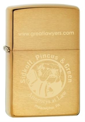 Zippo Armor Brushed Brass Lighter