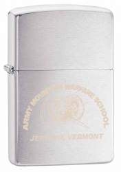 Brushed Chrome Personalized Zippo Lighter