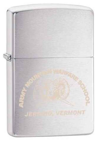 Brushed Chrome Personalized Zippo Lighter
