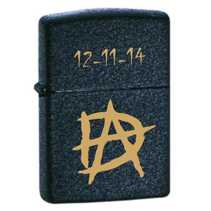 Black Crackle Zippo Lighter