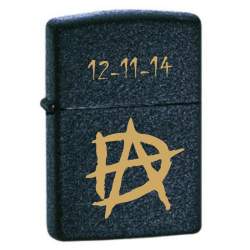 Black Crackle Zippo Lighter