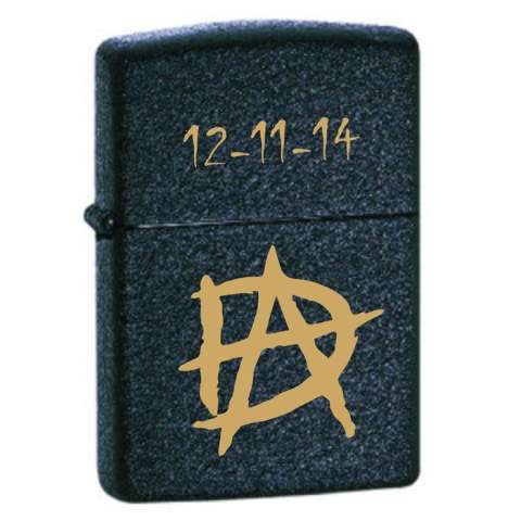 Black Crackle Zippo Lighter