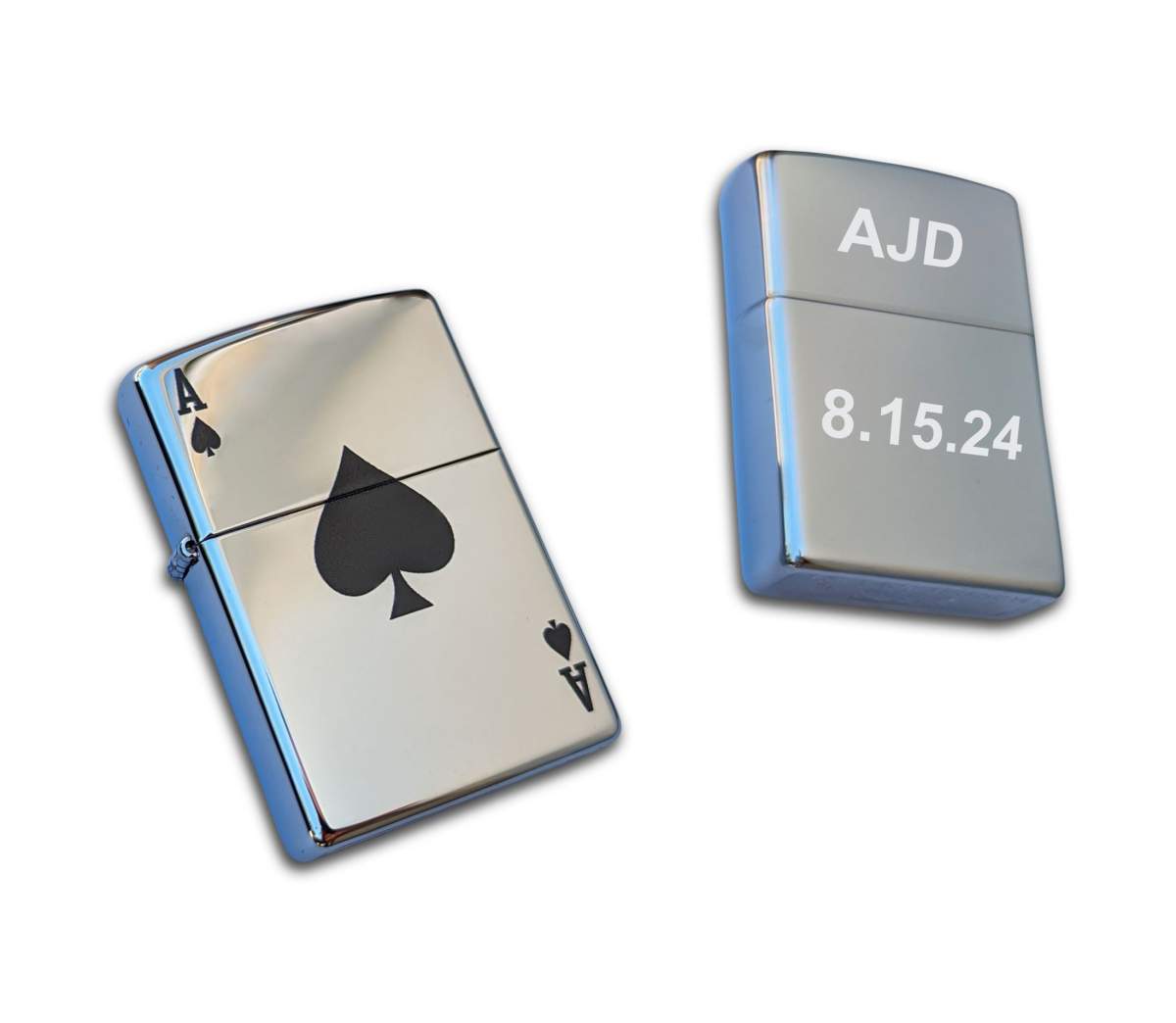 Lucky Ace Zippo with Engraving | Lazer Designs