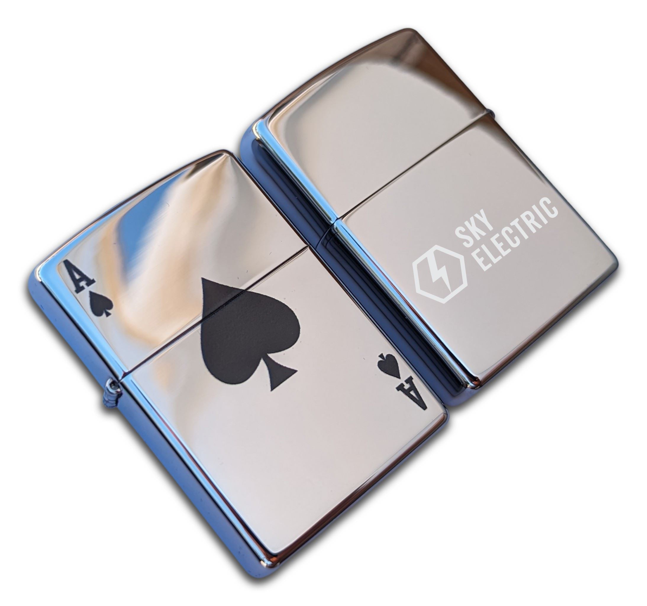 Lucky Ace Zippo with Engraving | Lazer Designs