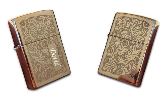 Zippo 360 Degree Laser Engraved 45th Anniversary Venetian