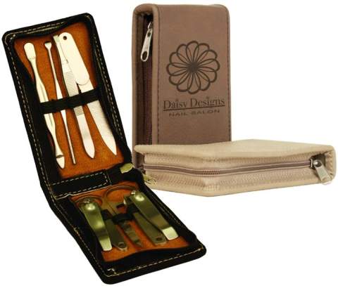 7 Piece Leatherette Manicure Gift Set