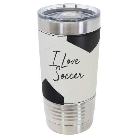 Custom 20oz Soccer Tumbler, Stainless Steel Insulated with Slider Lid