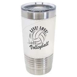 Personalized 20oz Volleyball Tumbler, Stainless Steel Insulated with Slider Lid