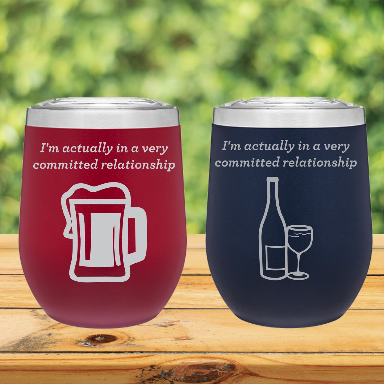 12oz I'm in a very committed relationship with wine mug