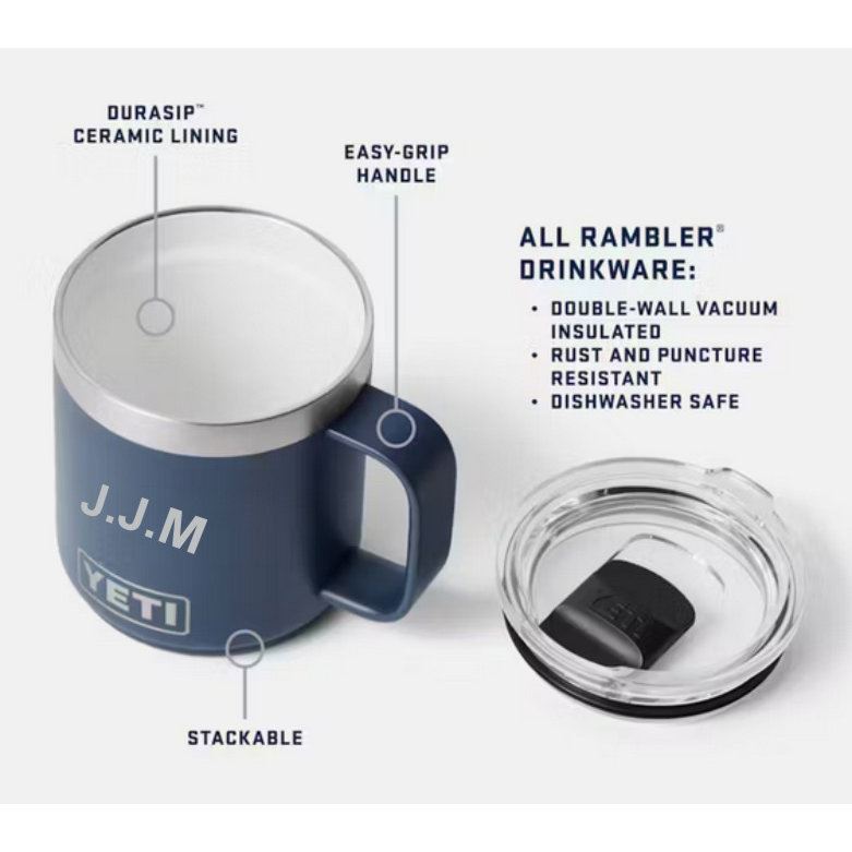 Personalized 10oz Yeti Rambler Mug with Ceramic Lining | Lazer Designs