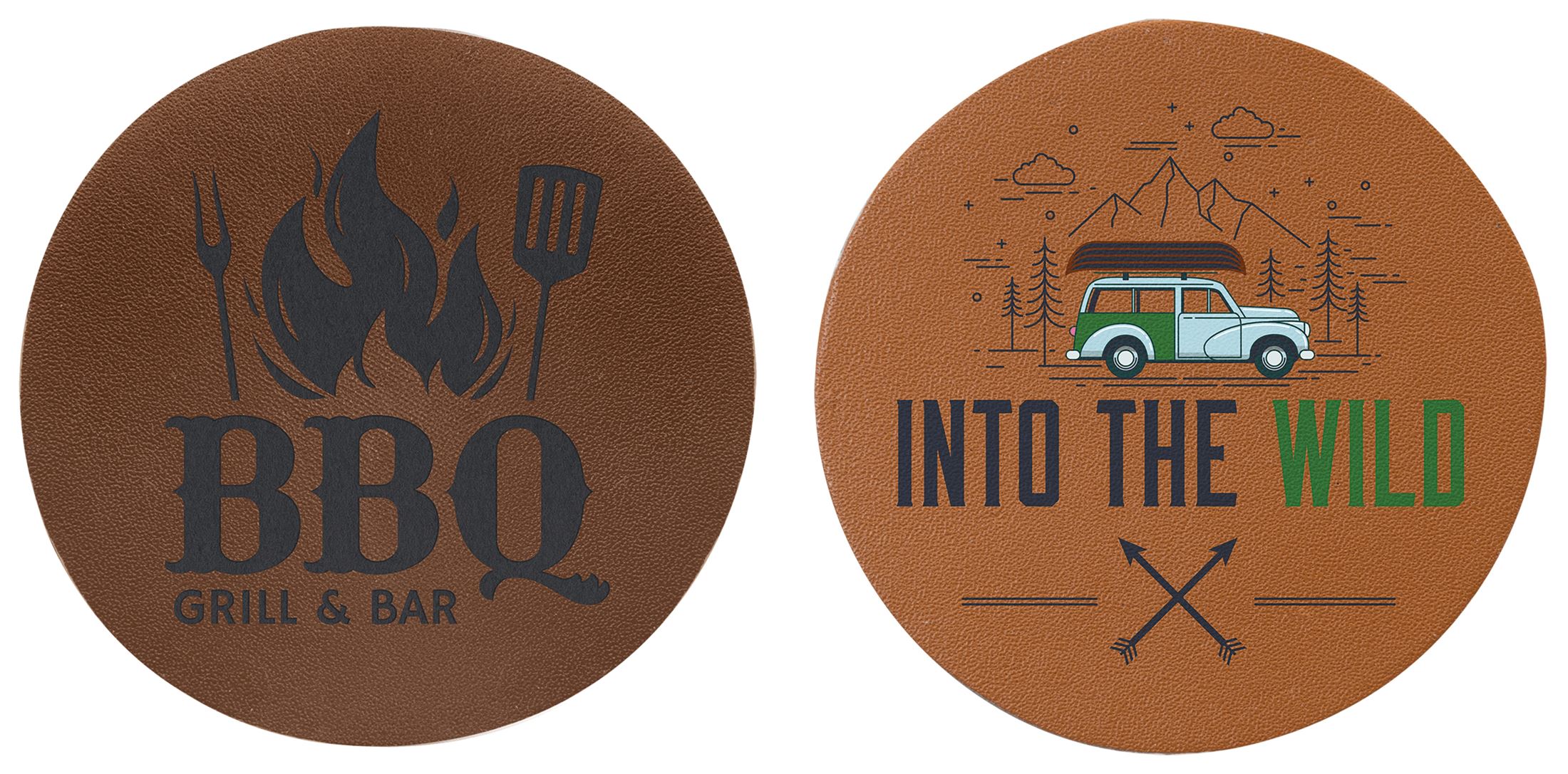2.5" Personalized Round Genuine Leather Patch