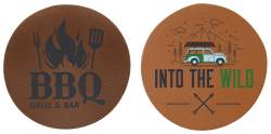 2.5" Personalized Round Genuine Leather Patch