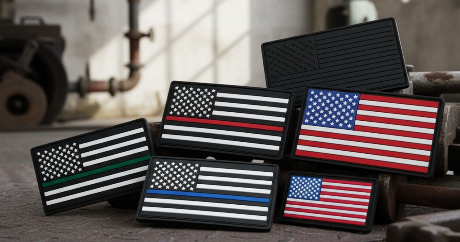 3D durable PVC FLAG PATCHES
