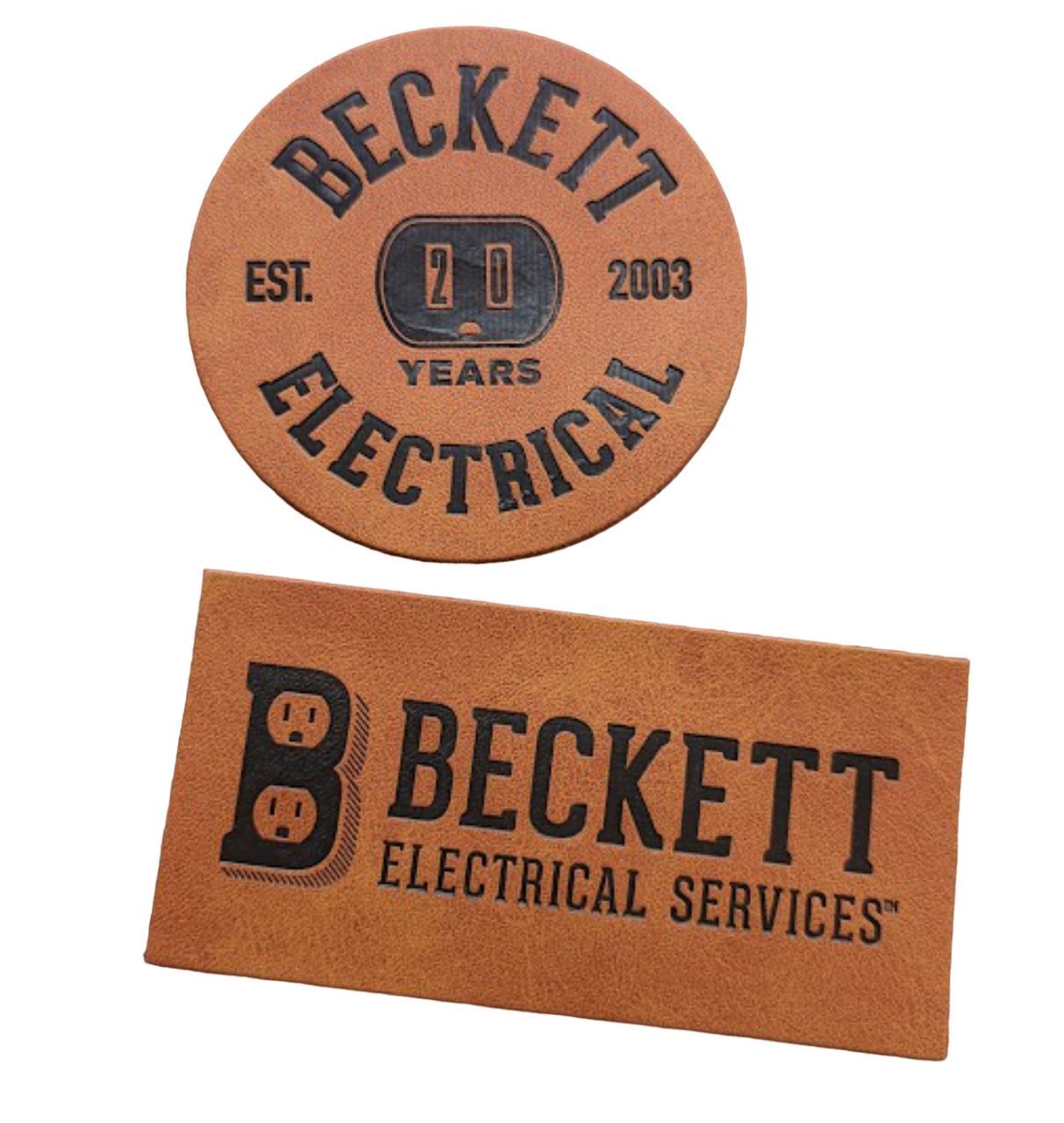 Genuine Embossed or Stamped Leather Patch, Completely Customizable Genuine Leather Patches