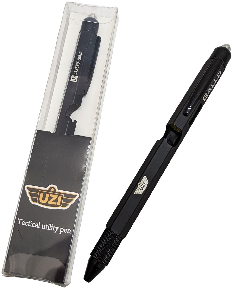 Uzi Tactical Pen: Ruler, Flashlight, Screwdriver & More | Lazer