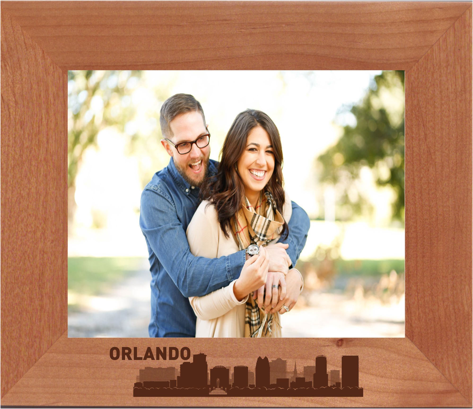Orlando, Florida City Skyline Engraved Picture Frame