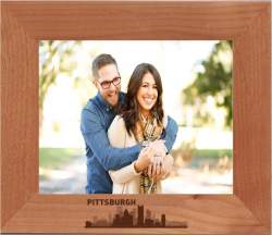 Pittsburgh, Pennsylvania City Skyline Engraved Picture Frame