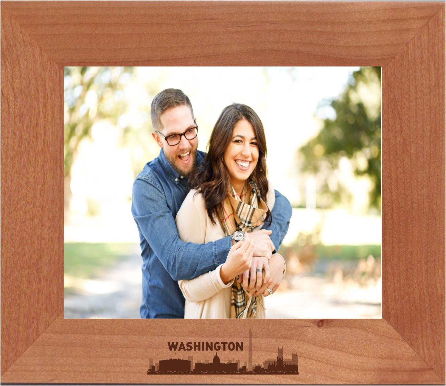 Washington District of Columbia City Skyline Engraved Picture Frame