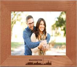 Washington District of Columbia City Skyline Engraved Picture Frame