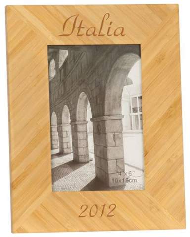 Custom Engraved Bamboo Photo Frame 4x6