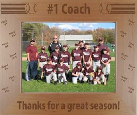 Baseball Coach Photo Frame