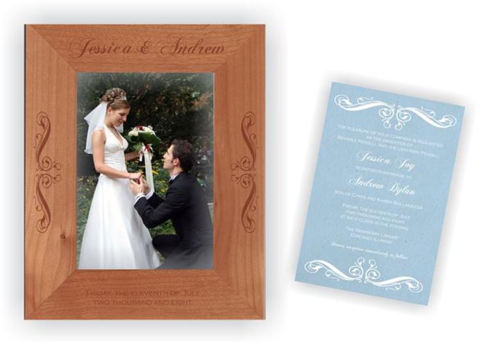 Custom Wedding Wood Photo Frame
