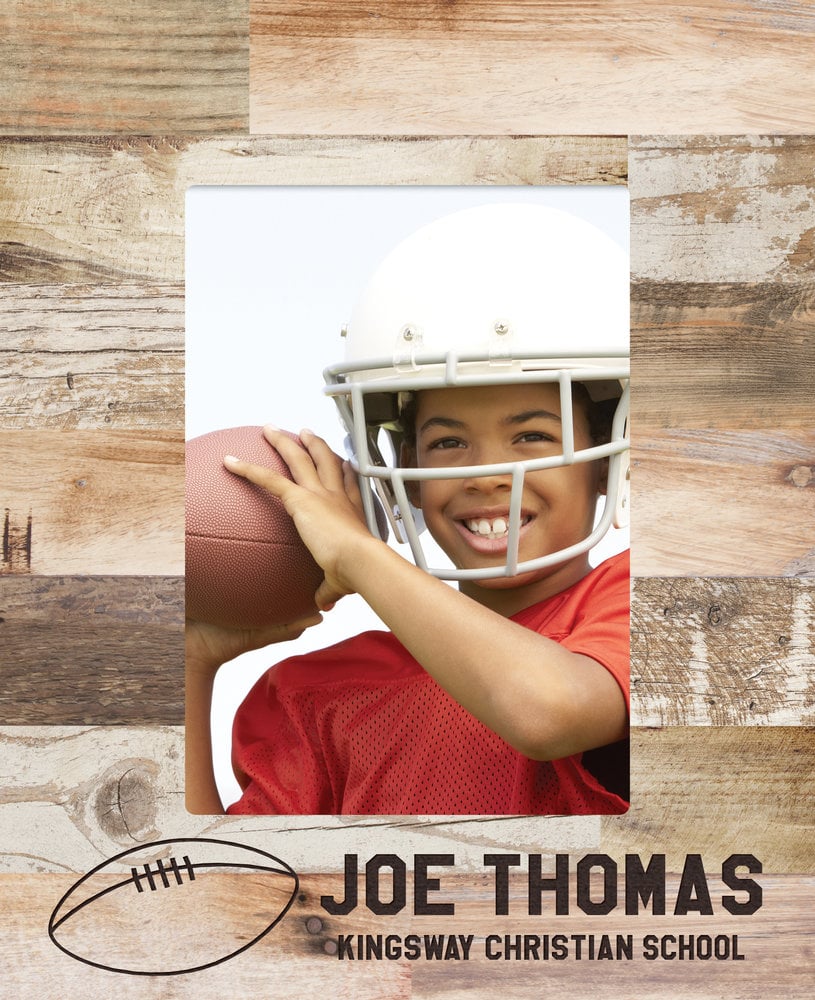 Football Player Pallet Frame 5" x 7"