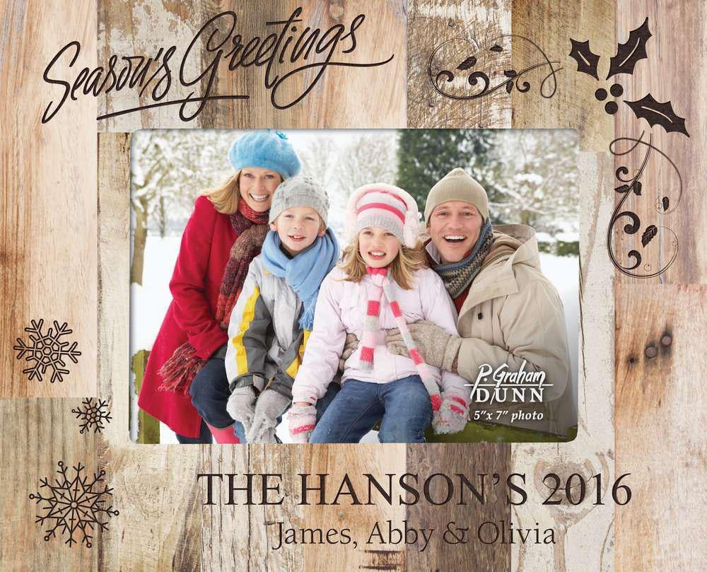Season's Greeting Pallet Frame 5" x 7"