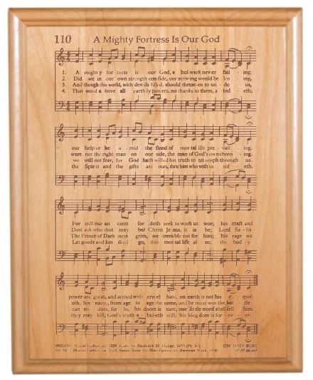 A Mighty Fortress Hymn Plaque