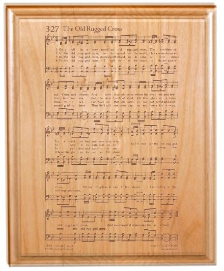 Old Rugged Cross Hymn Plaque
