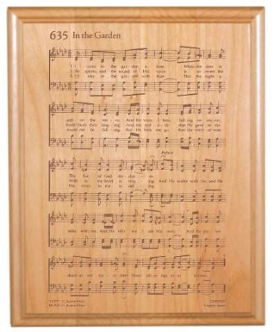 In the Garden Hymn Plaque