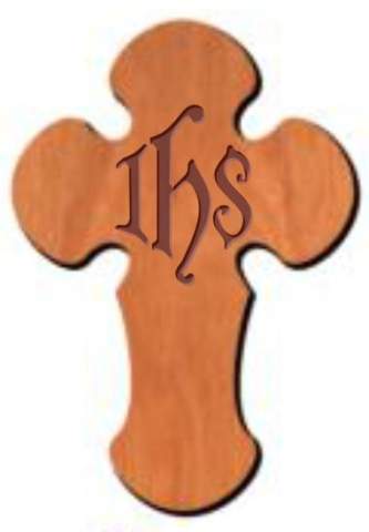 Wood Cross Pocket Tokens - Palm