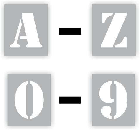 Alphabet and Number Stencils - Choose Your Characters Stencil Set Creator