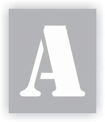 Letter A Stencil