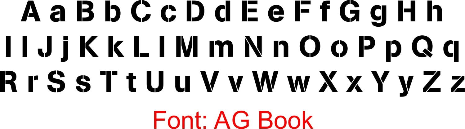 Alphabet Stencil - Reusable Stencils okla- lower case letters A-Z