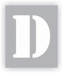 Letter D Stencil