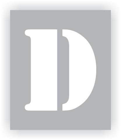 Letter D Stencil