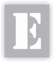 Letter E Stencil